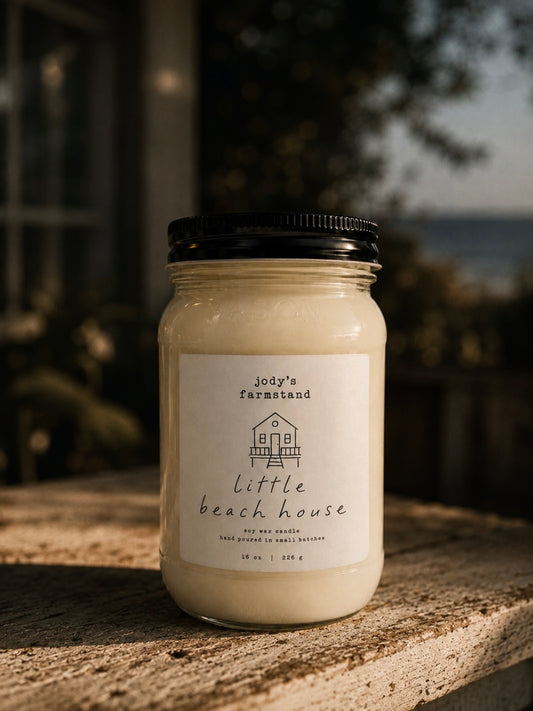 Little Beach House Mason Jar Soy Candle