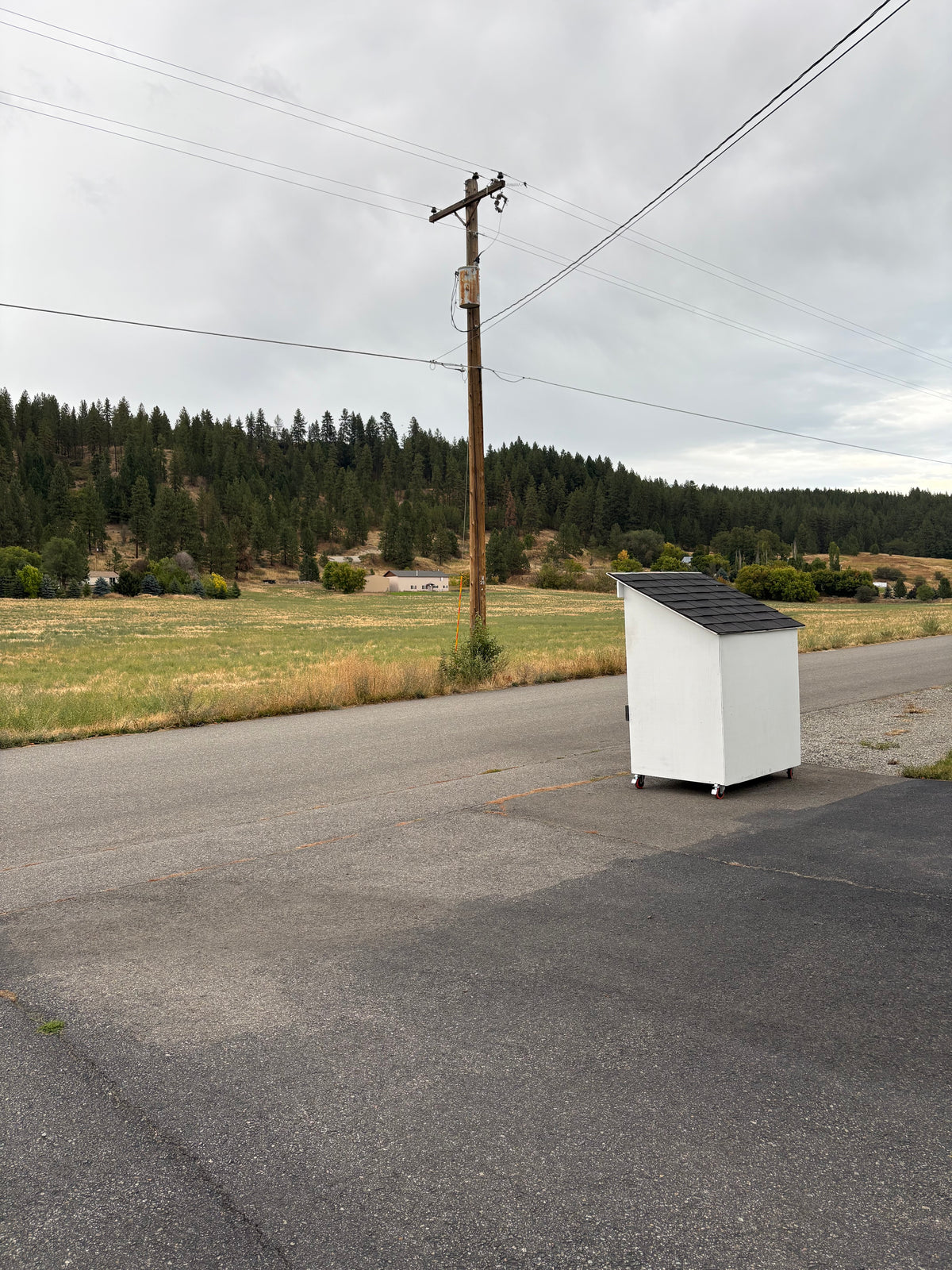 Closed farmstand wide